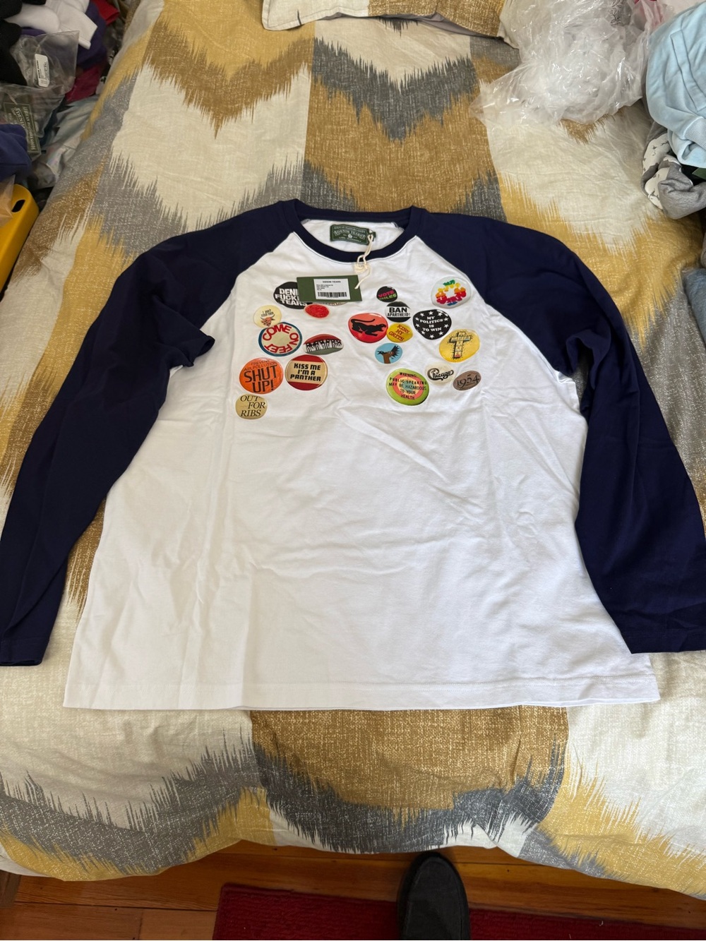 Denim Tears MVP Long Sleeve Raglan Tee Size XL